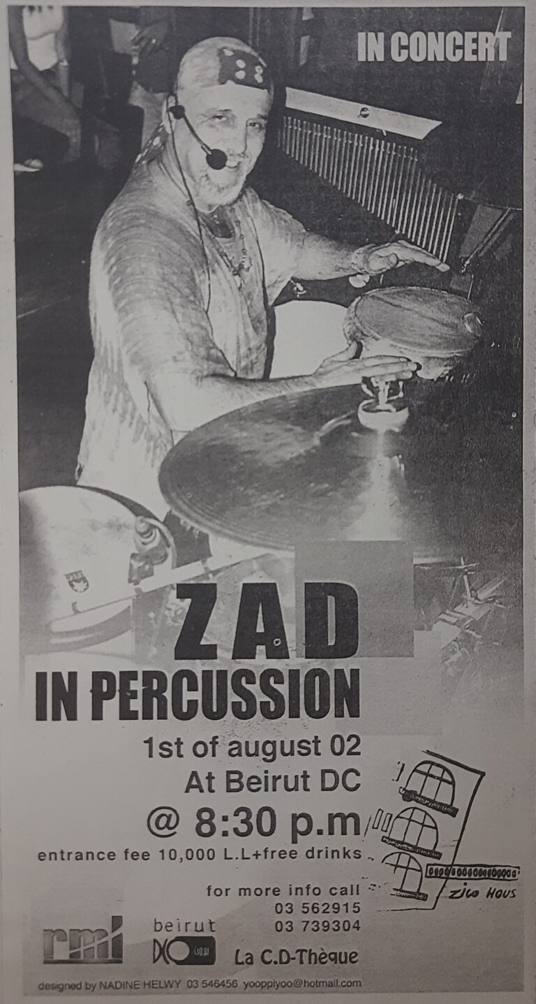 Read more about the article Zad in Percussion August 2002