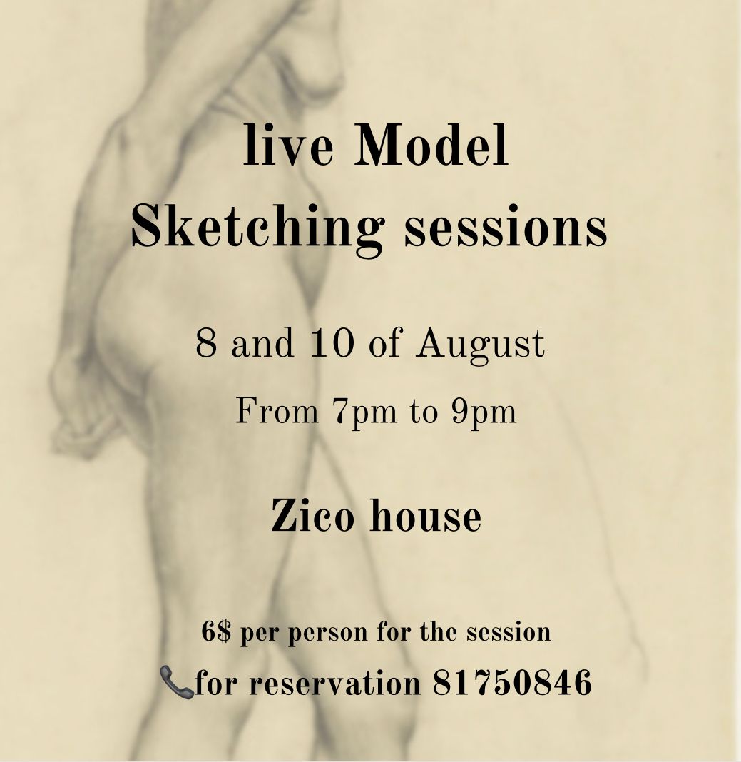 Live model sketching sessions